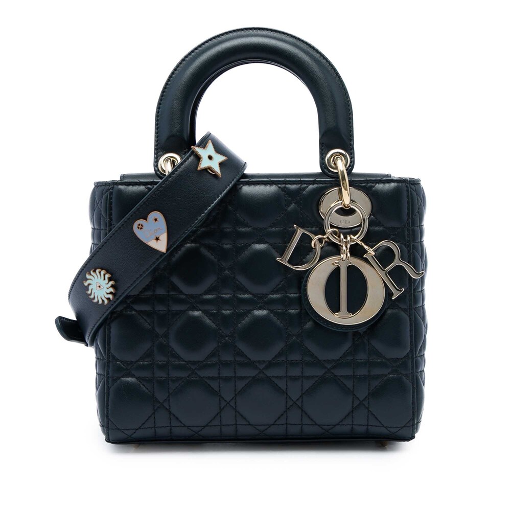 Pre-Loved Dior Small Lambskin Cannage MyABCDior Lady Dior